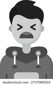 Anguish Line vector Icon Design