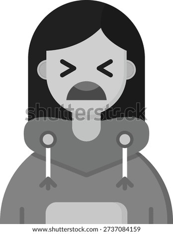 Anguish Line vector Icon Design