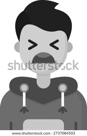 Anguish Line vector Icon Design