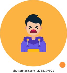 Anguish vector Icon Design Illustration