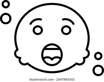 Anguished Filled Style Icon Design
