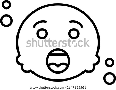 Anguished Filled Style Icon Design
