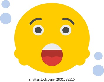 Anguished Flat Style Icon Design