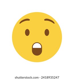 Anguished Shocked Face vector emoji