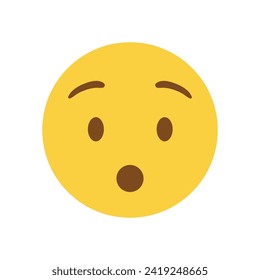 Anguished Shocked Face vector emoji