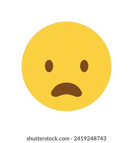 Anguished Shocked Face vector emoji