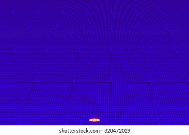 angular abstract dark blue pattern with aqua texture with purple rhombus with abstract violet line isolated on aquamarine background. vector illustration