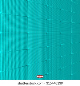 angular abstract dark cyan pattern with turquoise texture with azure rhombus with abstract slate line isolated on mint background. vector illustration