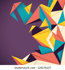 Angular abstraction in color. Vector illustration.