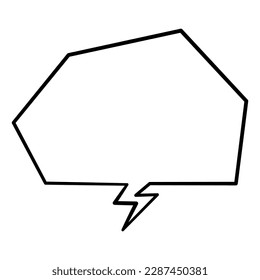 Angular balloon (single item).Easy-to-use vector material.