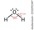 h2o molecule 104.5