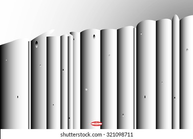 angular black white pattern with grey curve. vector illustration