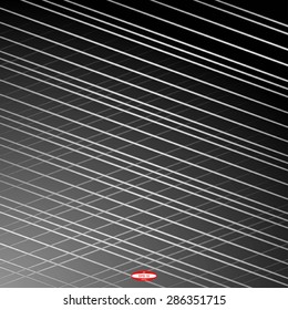 angular black white pattern with rhombus on gray background. vector illustration