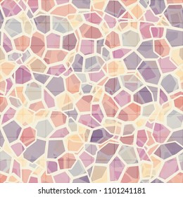 Angular elements. Marble pattern. Granite texture. Seamless camouflage. A grid made of striped diagonal squares.