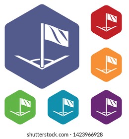 Angular football icon. Simple illustration of angular football vector icon for web