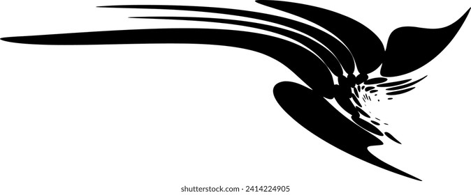 An angular frame of elongated globules or dots of different sizes, twisted towards the center. For logos, trademarks, emblems. Vector. Space for copying text.