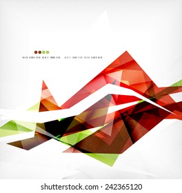 Angular geometric color shapes, abstract background, flyer or brochure template