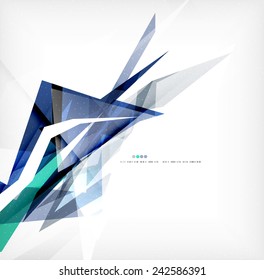 Angular geometric color shapes, abstract background, flyer or brochure template