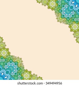  angular geometric floral frame