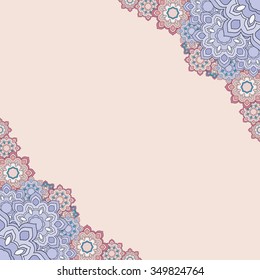  angular geometric floral frame