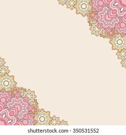  angular geometric floral frame