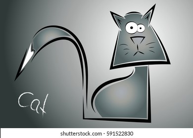 The angular gray cat