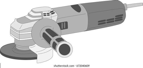 Angular grinder in vector graphics