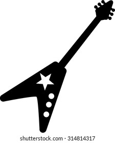 Angular guitar with star