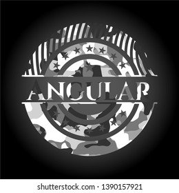 Angular on grey camouflaged texture