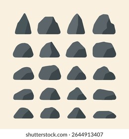 Formas de rocha angular Design de vetor mínimo