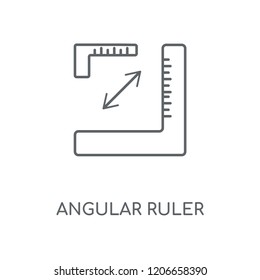 Angular Ruler linear icon. Angular Ruler concept stroke symbol design. Thin graphic elements vector illustration, outline pattern on a white background, eps 10.