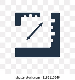 Angular Ruler vector icon isolated on transparent background, Angular Ruler transparency concept can be used web and mobile