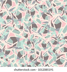 Angular spots scattered in random order. Fashionable camouflage. For hunters, fishermen, tourists and mods. For backgrounds, wall-papers, design, computer games and other design.