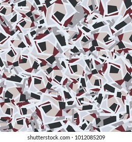 Angular spots scattered in random order. Fashionable camouflage. For hunters, fishermen, tourists and mods. For backgrounds, wall-papers, design, computer games and other design.