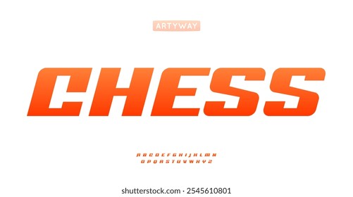 Alfabeto ancho angular, fuente dinámica audaz, tipografía elegante y deportiva, tipografía de carreras geométricas, poderoso carácter de deportes electrónicos, diseño moderno rápido. Vector typeset.