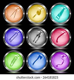 Angularly set. Internet button. Vector illustration.