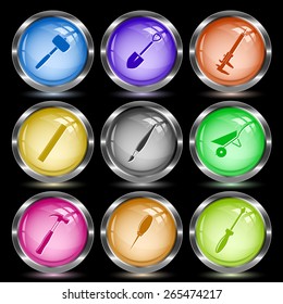 Angularly set. Internet button. Vector illustration.