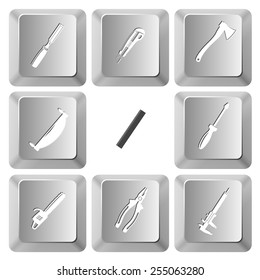 Angularly set. Vector set computer keys.