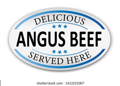 angus beef red 3d round isolated speech bubble Paper Style