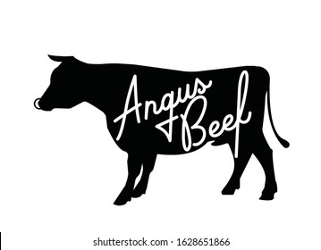 Angus Beef vector logo icon