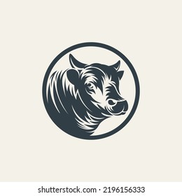 Angus Bull Vector Logo Icon