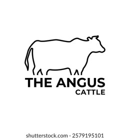 angus cattle logo design creative idea