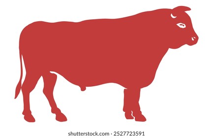 Angus cattle silhouette vector illustration