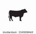Angus Cow Silhouette Vector. Angus, Decree, Cattle, Cows, Bull, Cow, Intimidate, Art, Artwork, Painting, Silhouette.