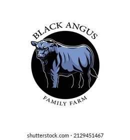 angus cow vector illustration design