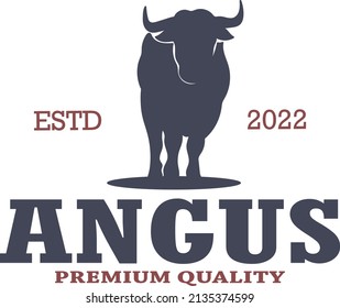angus farm or cow farm logo svg