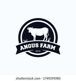 angus farm logo icon vector isolated