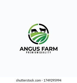 angus farm logo icon vector isolated