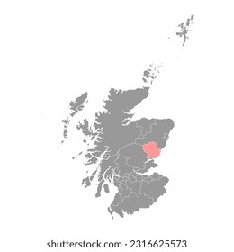 Angus map, council area of Scotland. Vector illustration.