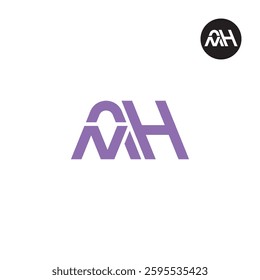ANH AHN Logo Letter Monogram Design